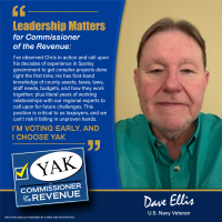Dave Ellis, Navy Veteran endorses YAK