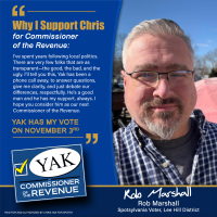 Rob Marshall endorses Yak for Commissioner of the Revenue