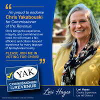 Lori Hayes votes yes for Yak in Lee Hill District